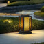 Modern Rectangular Outdoor LED Table Lamp – Matte Black Metal
