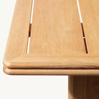 Modern Rectangular Wood & Metal Outdoor Dining Table