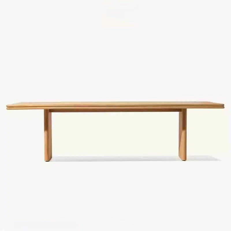 Modern Rectangular Wood & Metal Outdoor Dining Table