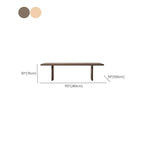 Modern Rectangular Wood & Metal Outdoor Dining Table Dimensions