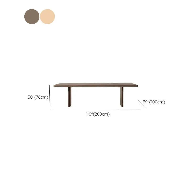 Modern Rectangular Wood & Metal Outdoor Dining Table Dimensions