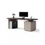 Modern Rectangular Wood Writing Desk with Cord Management
