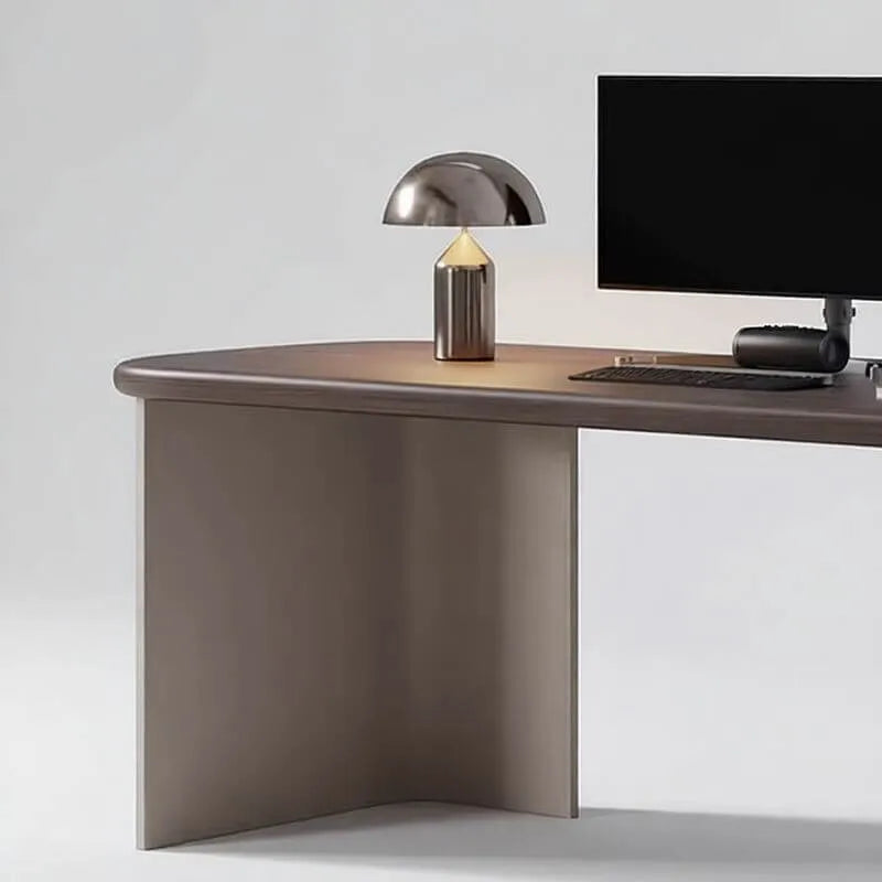 Modern Rectangular Wood Writing Desk with Cord Management