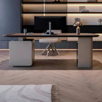 Modern Rectangular Wood Writing Desk with Cord Management Main Product Image