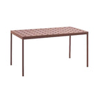 Modern Red Metal Outdoor Coffee Table – Waterproof & Non-Extendable