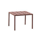Modern Red Metal Outdoor Coffee Table – Waterproof & Non-Extendable