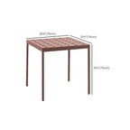 Modern Red Metal Outdoor Coffee Table – Waterproof & Non-Extendable Dimensions