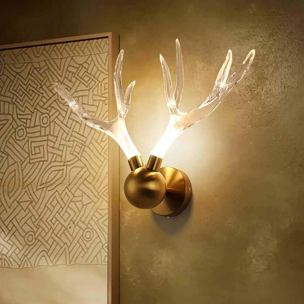 Modern Resin Wall Sconce with Gold Finish and Integrated LED Main Product Image Main image