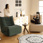 Modern Rocking Sofa With Ergonomic Concave Seat Design