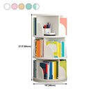 Modern Rotating Wooden Bookshelf – Geometric Open Shelving Unit Dimensions