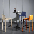 Modern Round Bar Height Pub Table with Pedestal Base
