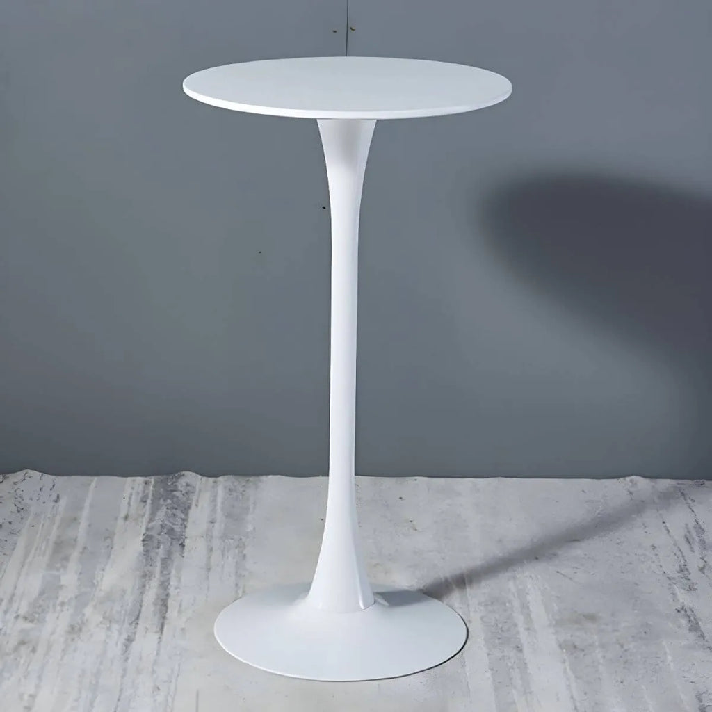 Modern Round Bar Height Pub Table with Pedestal Base