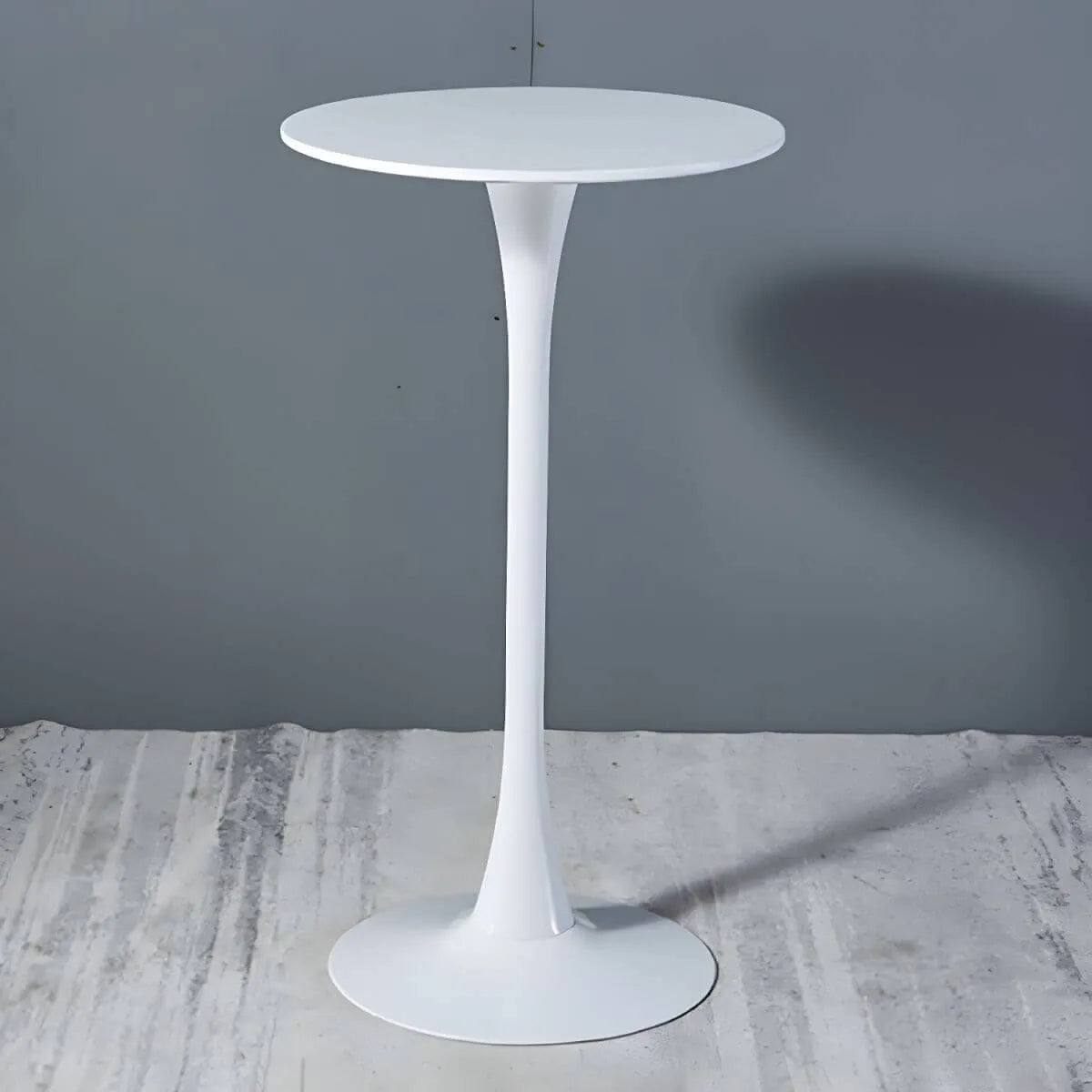 Modern Round Bar Height Pub Table with Pedestal Base