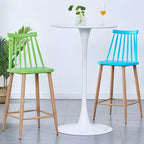 Modern Round Bar Height Pub Table with Pedestal Base