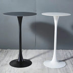 Modern Round Bar Height Pub Table with Pedestal Base