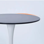 Modern Round Bar Height Pub Table with Pedestal Base