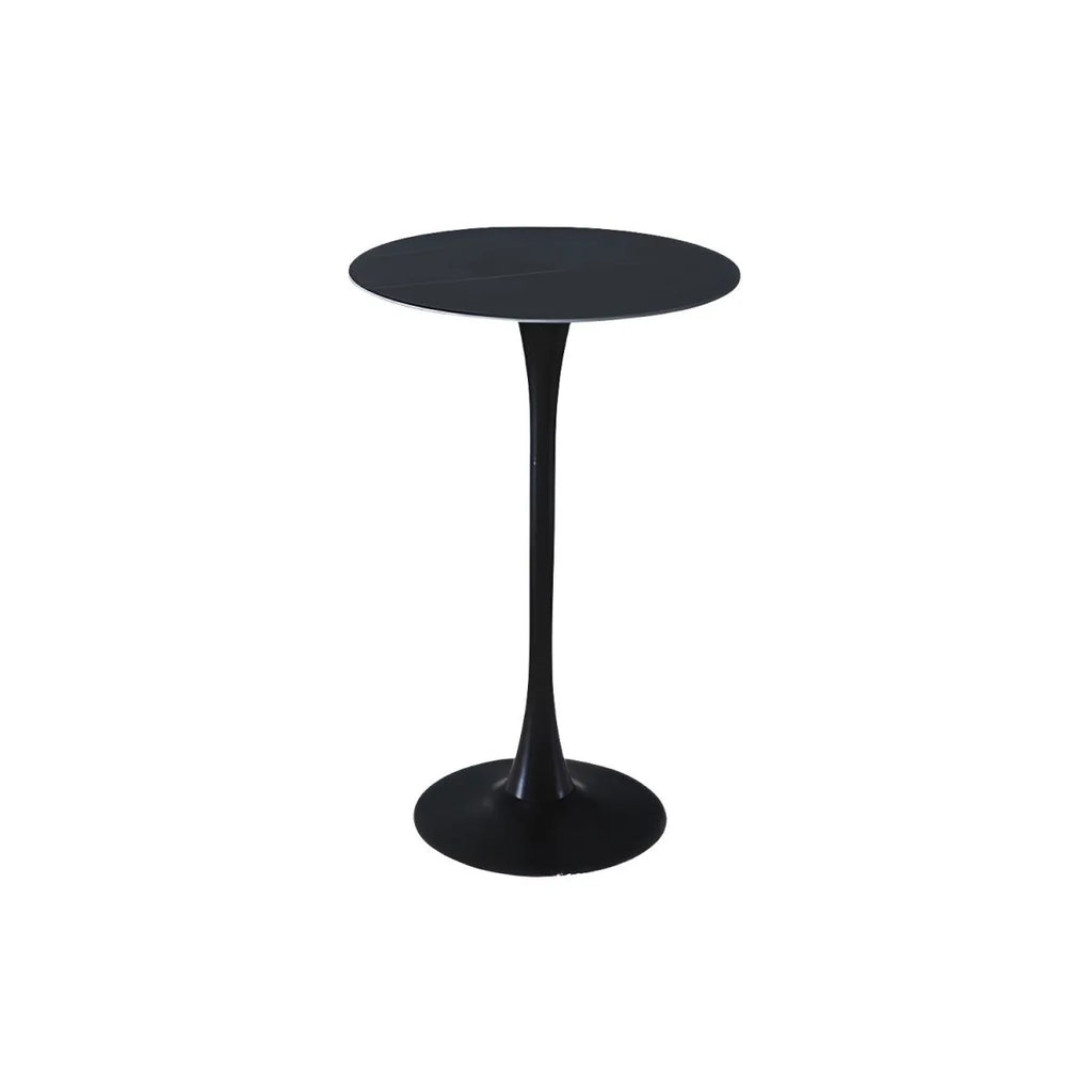 Modern Round Bar Height Pub Table with Pedestal Base