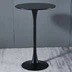 Modern Round Bar Height Pub Table with Pedestal Base