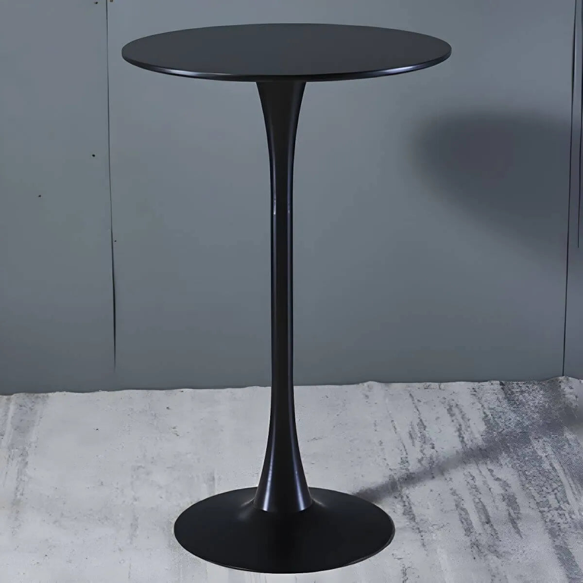 Modern Round Bar Height Pub Table with Pedestal Base
