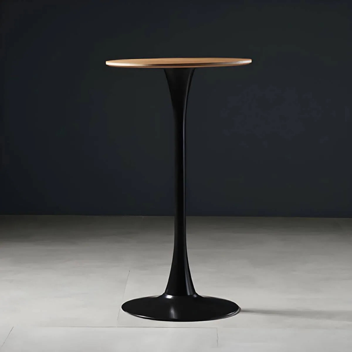 Modern Round Bar Height Pub Table with Pedestal Base