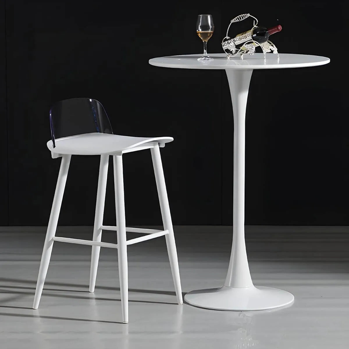Modern Round Bar Height Pub Table with Pedestal Base Main Product Image Main image