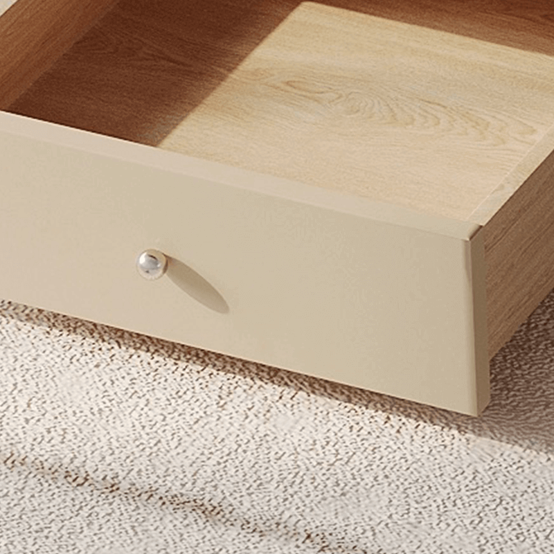 Modern Round Coffee & Side Table Set - Wood & Metal