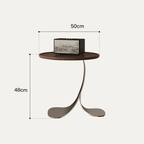 Modern Round Coffee & Side Table Set - Wood & Metal