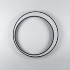 Modern Round Flush Mount Outdoor Wall Light in Black Iron