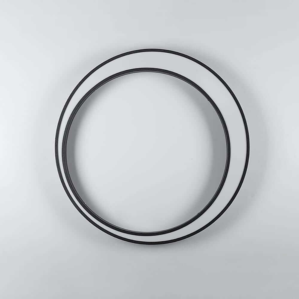 Modern Round Flush Mount Outdoor Wall Light in Black Iron