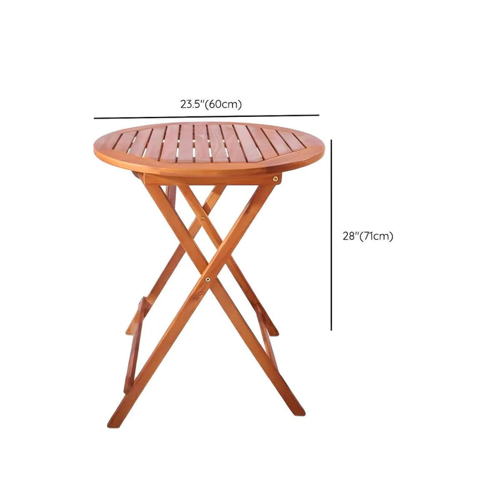 Modern Round Foldable Wood Coffee Table for Outdoor Use Dimensions