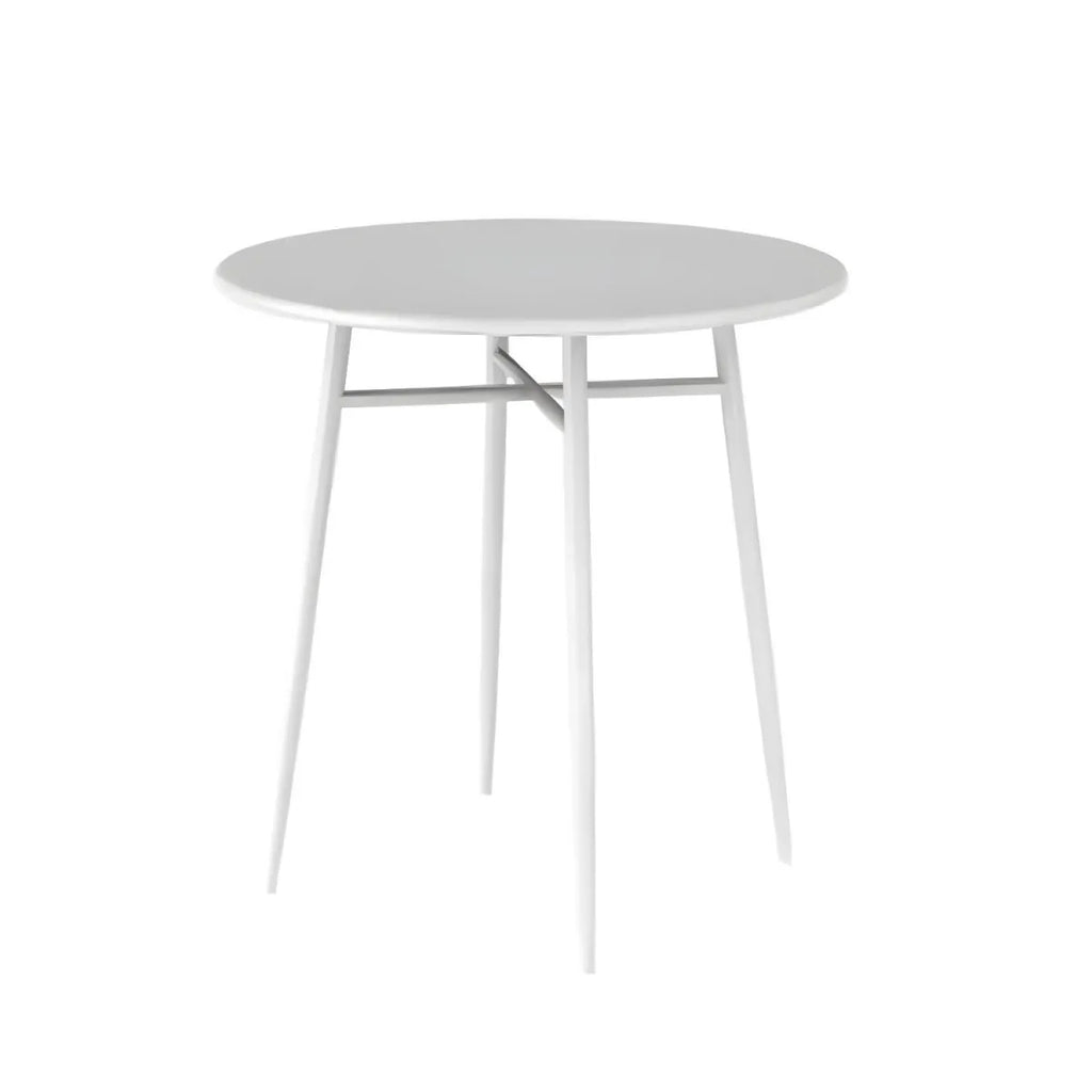 Modern Round Metal Dining Table – Non-Extendable Outdoor Patio Table