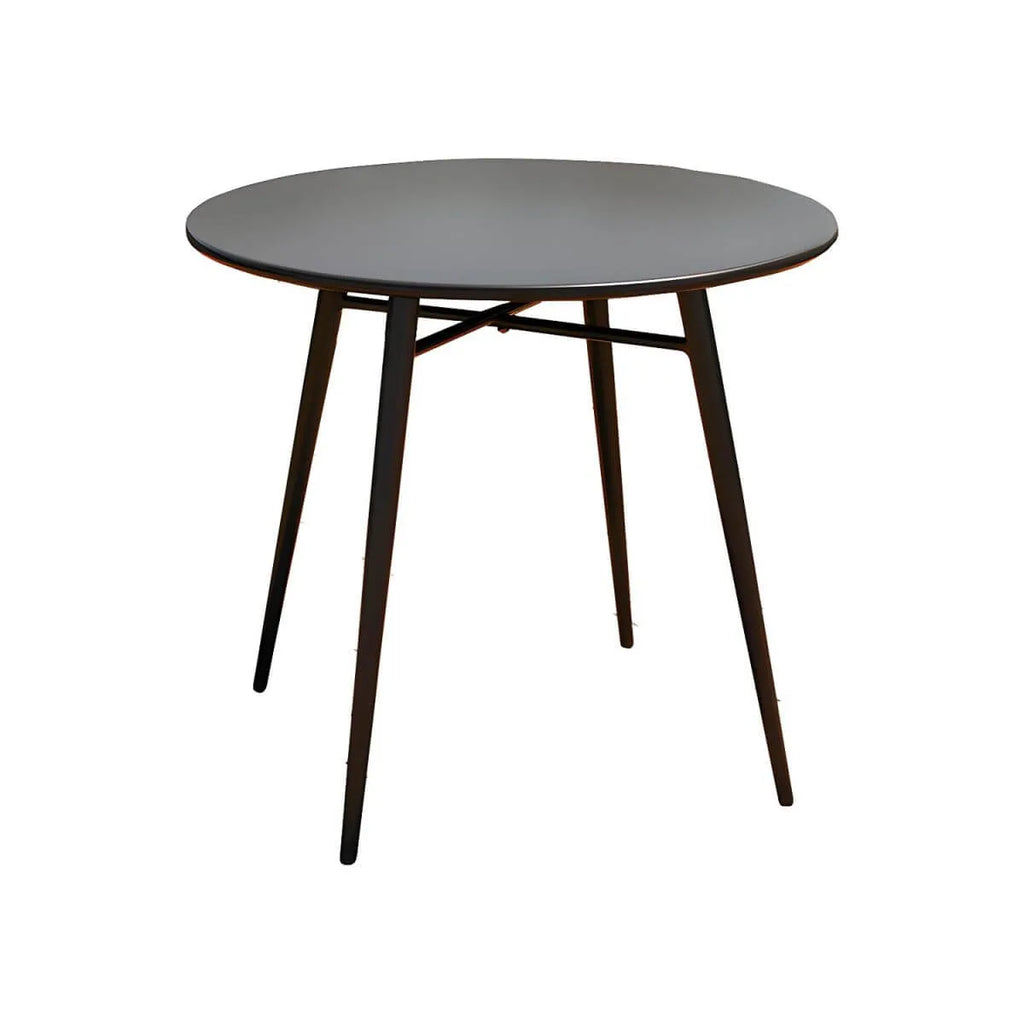 Modern Round Metal Dining Table – Non-Extendable Outdoor Patio Table