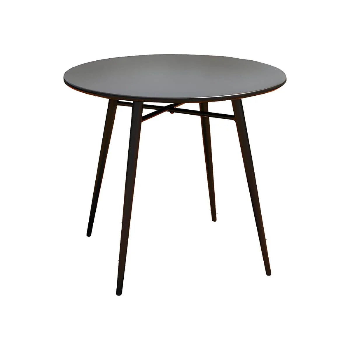Modern Round Metal Dining Table – Non-Extendable Outdoor Patio Table