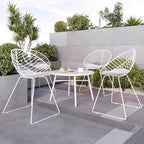 Modern Round Metal Outdoor Coffee Table – Waterproof & Rust-Resistant