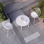 Modern Round Metal Outdoor Coffee Table – Waterproof & Rust-Resistant