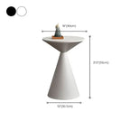 Modern Round Metal Pedestal Side Table Set - Black/White