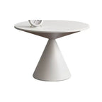 Modern Round Metal Pedestal Side Table Set - Black/White