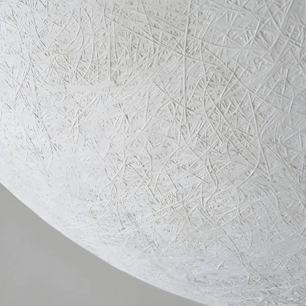 Modern Round Resin Outdoor Table Lamp with Natural Stone Texture