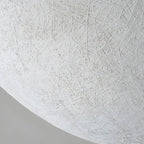 Modern Round Resin Outdoor Table Lamp with Natural Stone Texture