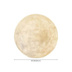 Modern Round Resin Outdoor Table Lamp with Natural Stone Texture Dimensions