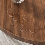 Modern Round Tray-Top Coffee Tables with Steel Base