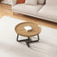 Modern Round Tray-Top Coffee Tables with Steel Base