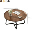 Modern Round Tray-Top Coffee Tables with Steel Base Dimensions