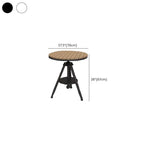 Modern Round Waterproof Wood & Metal Outdoor Coffee Table Dimensions