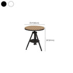 Modern Round Waterproof Wood & Metal Outdoor Coffee Table Dimensions