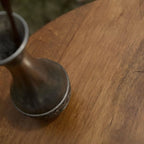 Modern Round Wood Coffee Table – Brown Indoor Outdoor Accent Table