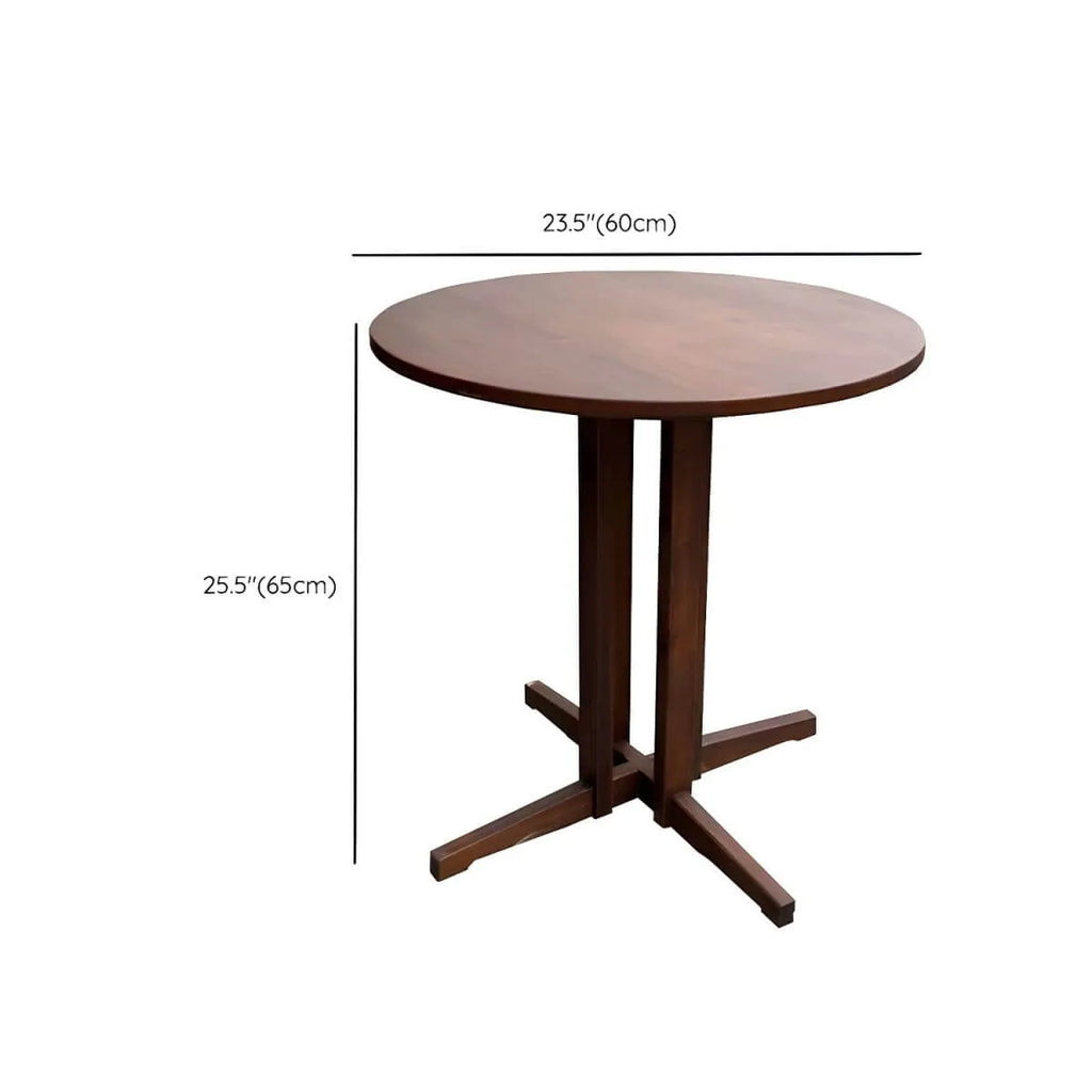 Modern Round Wood Coffee Table – Brown Indoor Outdoor Accent Table Dimensions
