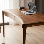 Modern Rustic Wooden Study Desk, Walnut Top, 1.2m/1.4m