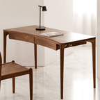 Modern Rustic Wooden Study Desk, Walnut Top, 1.2m/1.4m
