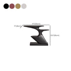 Modern Sculptural Console Table with Fiberglass Top and Marble Base Dimensions